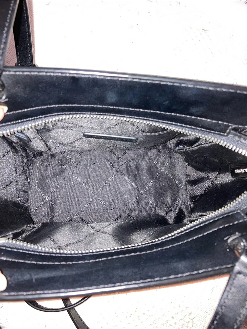 Michael Kors NWOT Freya Satchel Crossbody Bag with Silver-Tone MK Logo.